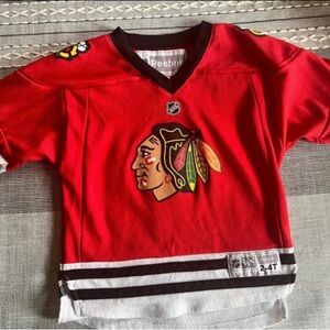 Reebok Kids Red and Black Hockey Jersey